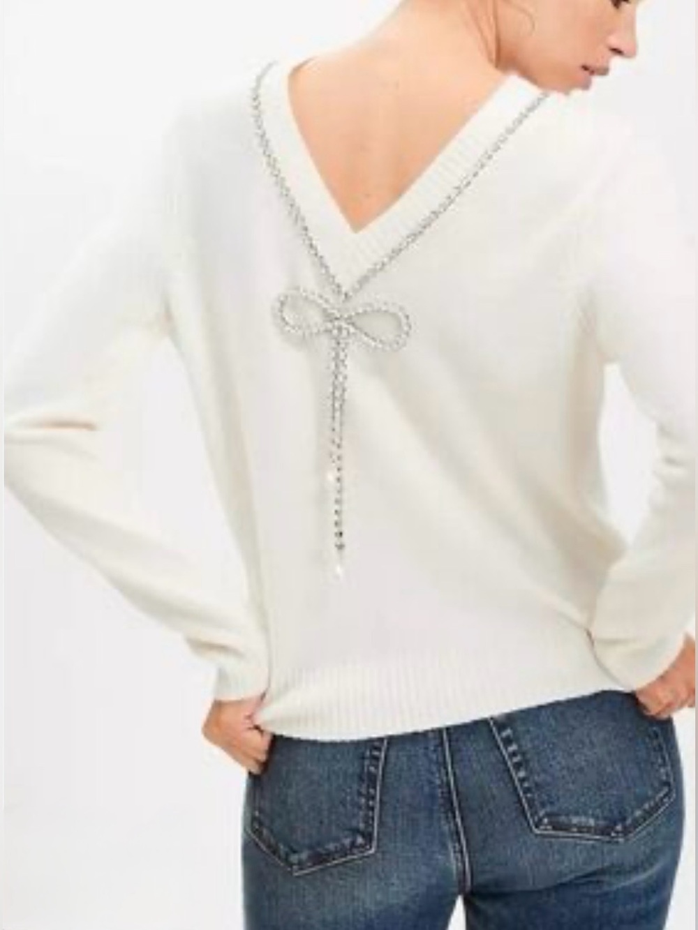 Reversible Jeweled Bow Top